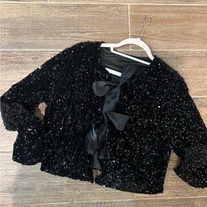 Black sequin top - XL - never worn